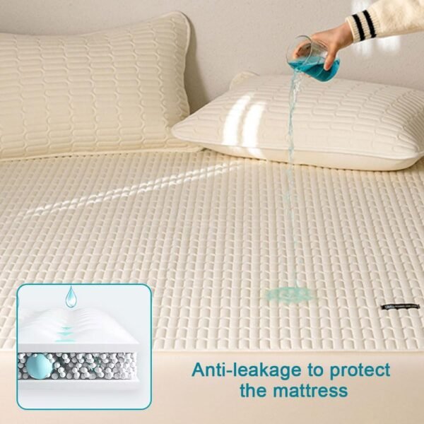 Waterproof Mattress Cover, Soft Comfortable Breathable Mattress Protector, Bedding Supplies for Bedroom, Guest Room, Apartment, School, Home – Bild 6